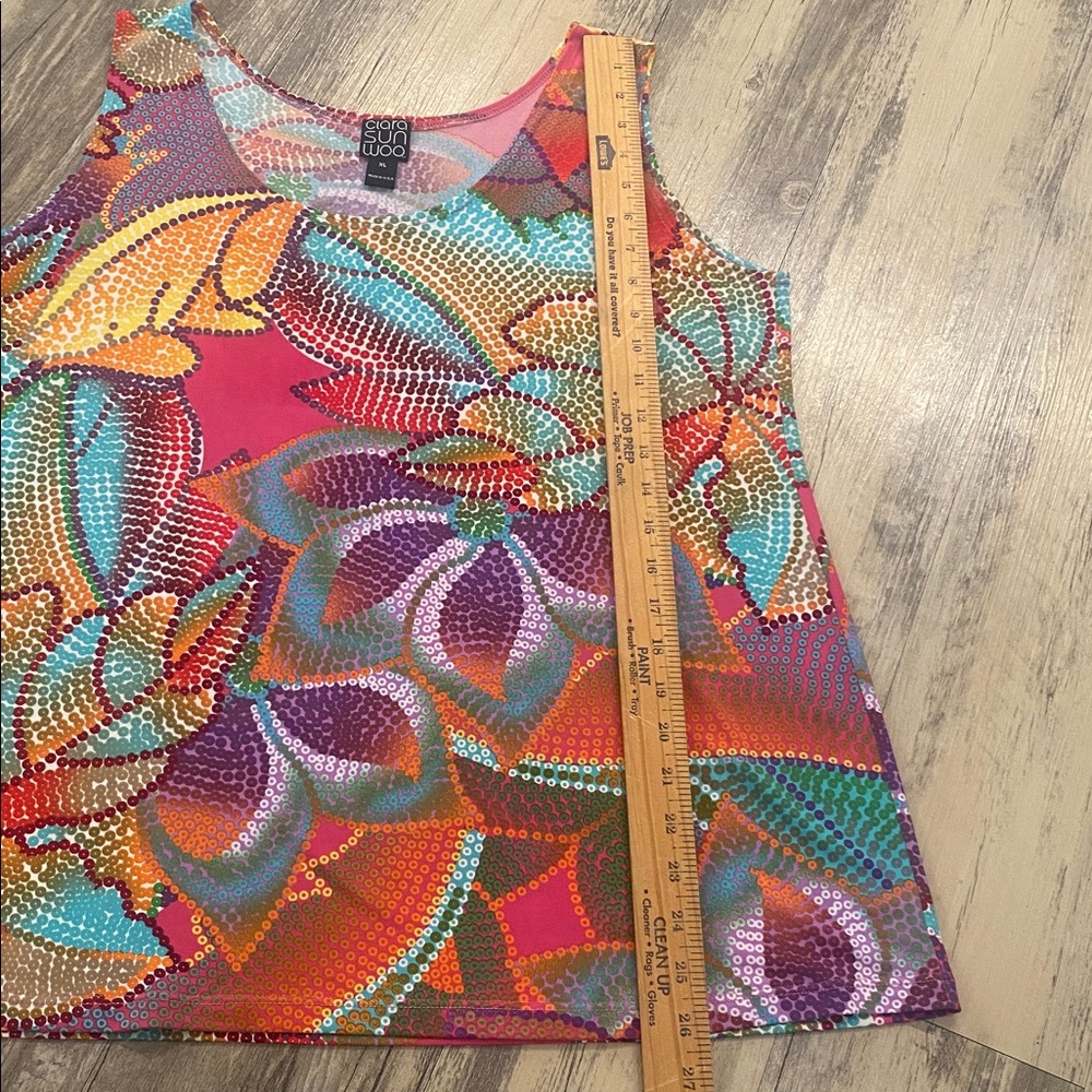Clara Sun Woo Stretchy Tank Top Multi Colored XL - Picture 5 of 7